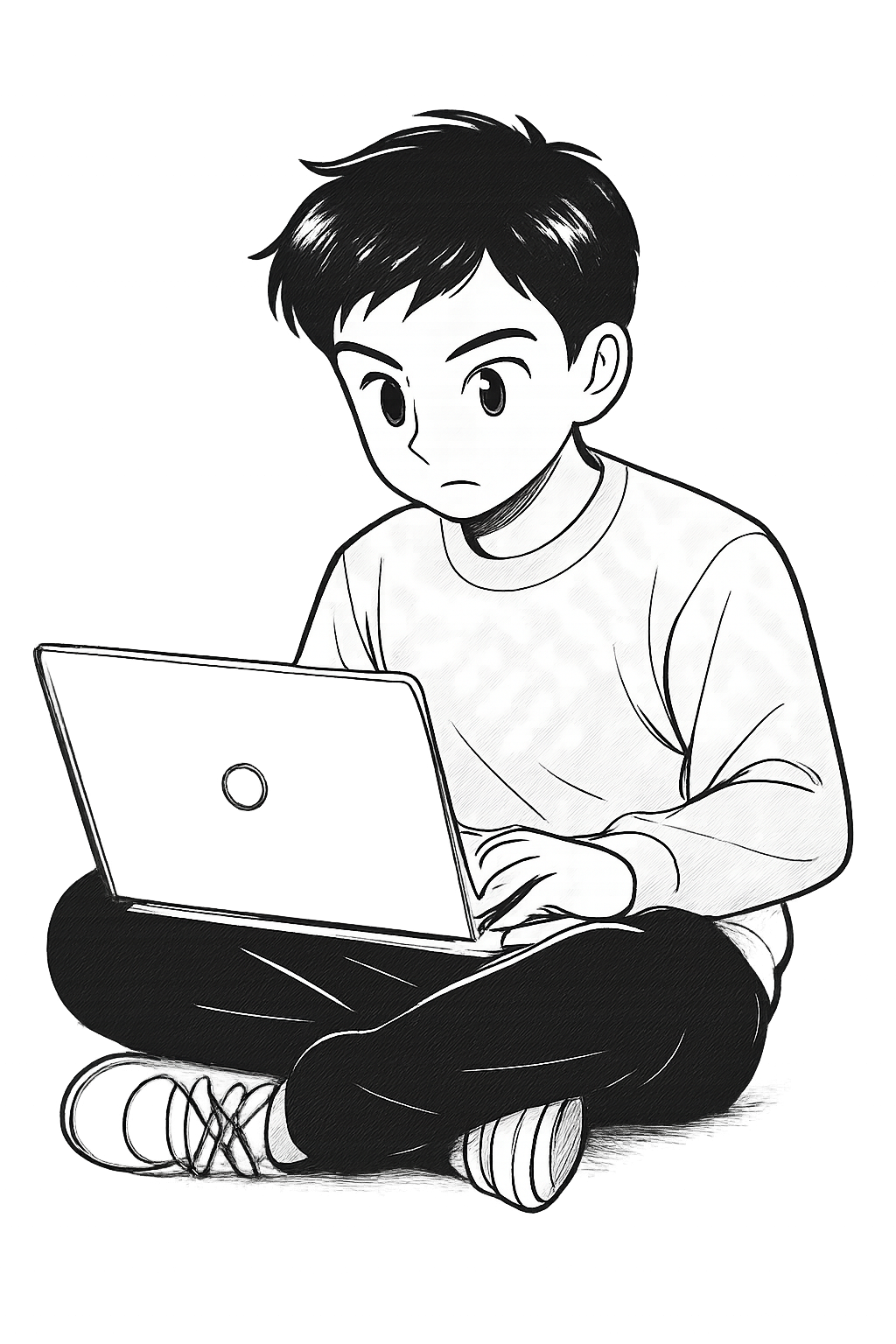 A person working on a laptop