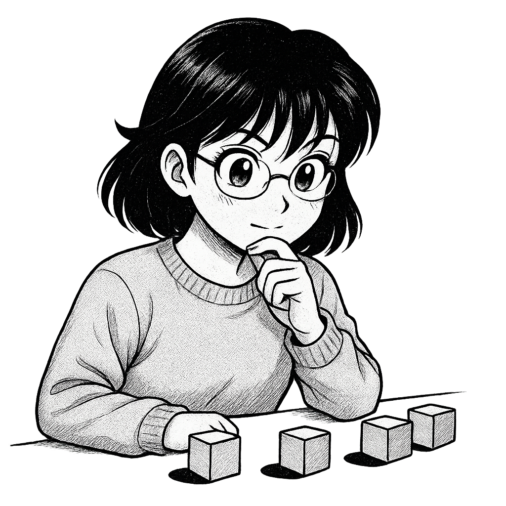 A lady thinking